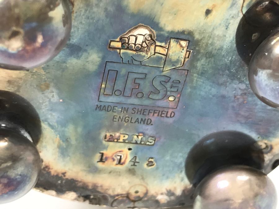 Vintage I.F.S. Sheffield England Silverplate Coffee Pot And Teapot With Creamer [Photo 14]