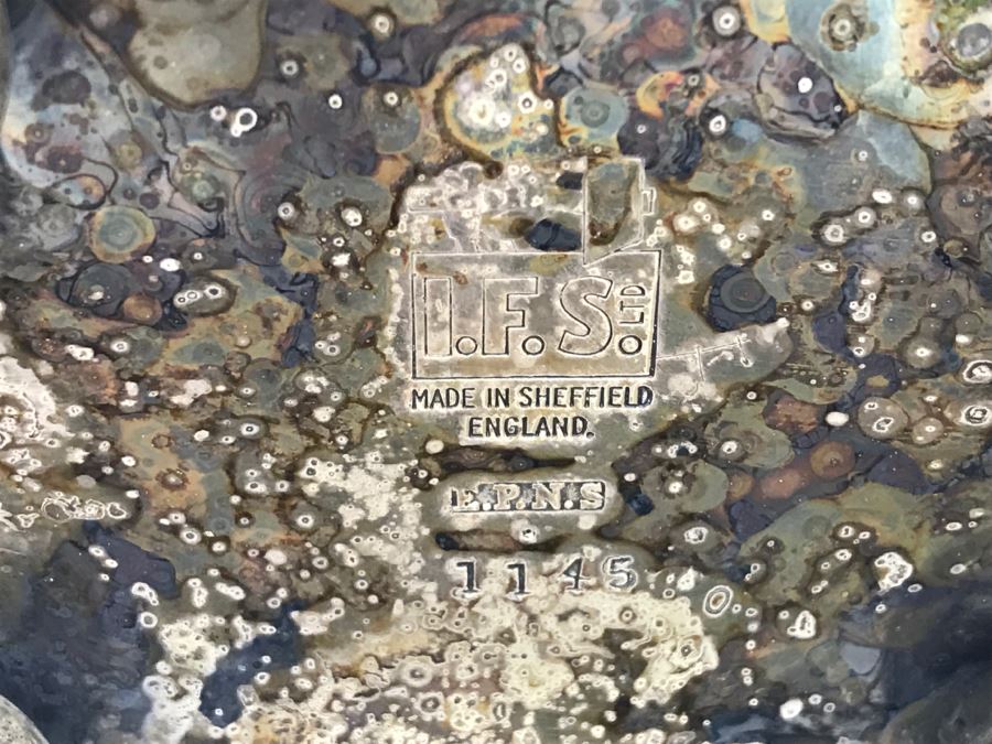 Vintage I.F.S. Sheffield England Silverplate Coffee Pot And Teapot With Creamer [Photo 11]