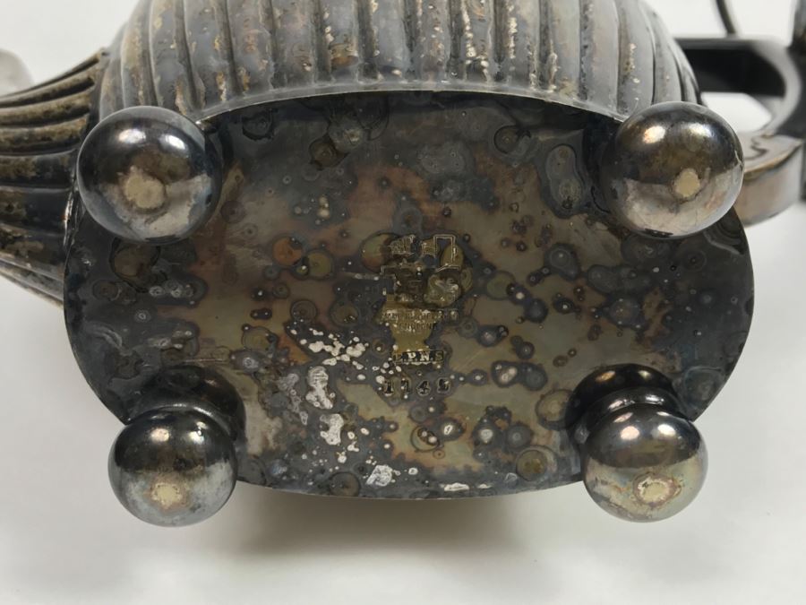 Vintage I.F.S. Sheffield England Silverplate Coffee Pot And Teapot With Creamer [Photo 12]