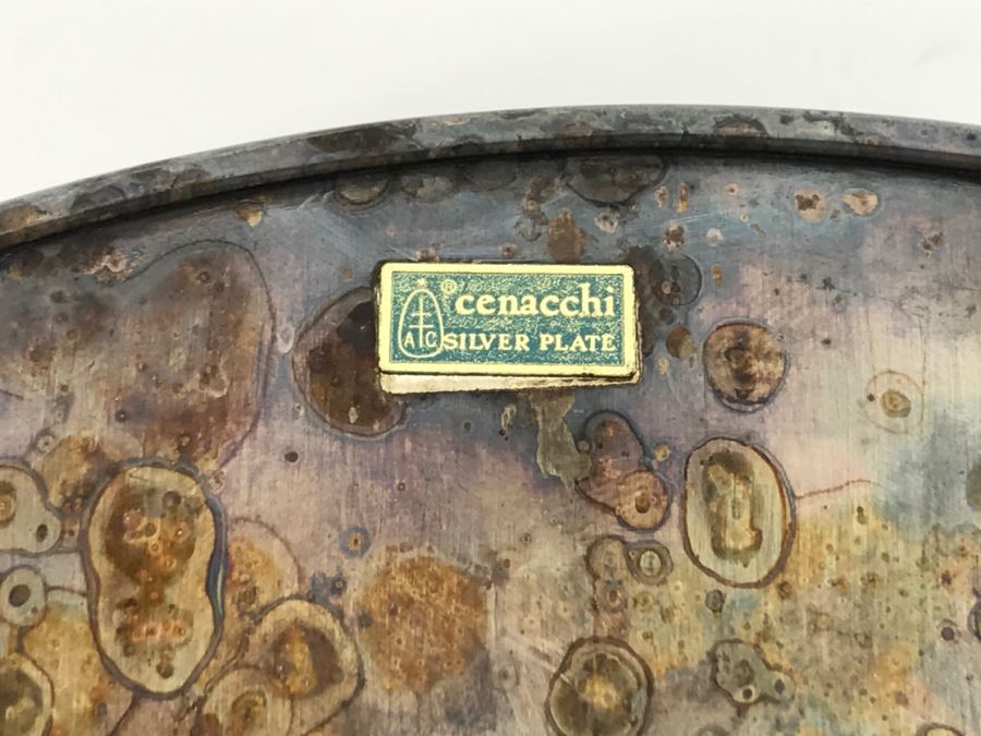 Vintage Cenacchi Italy Silverplate Footed Tray [Photo 11]