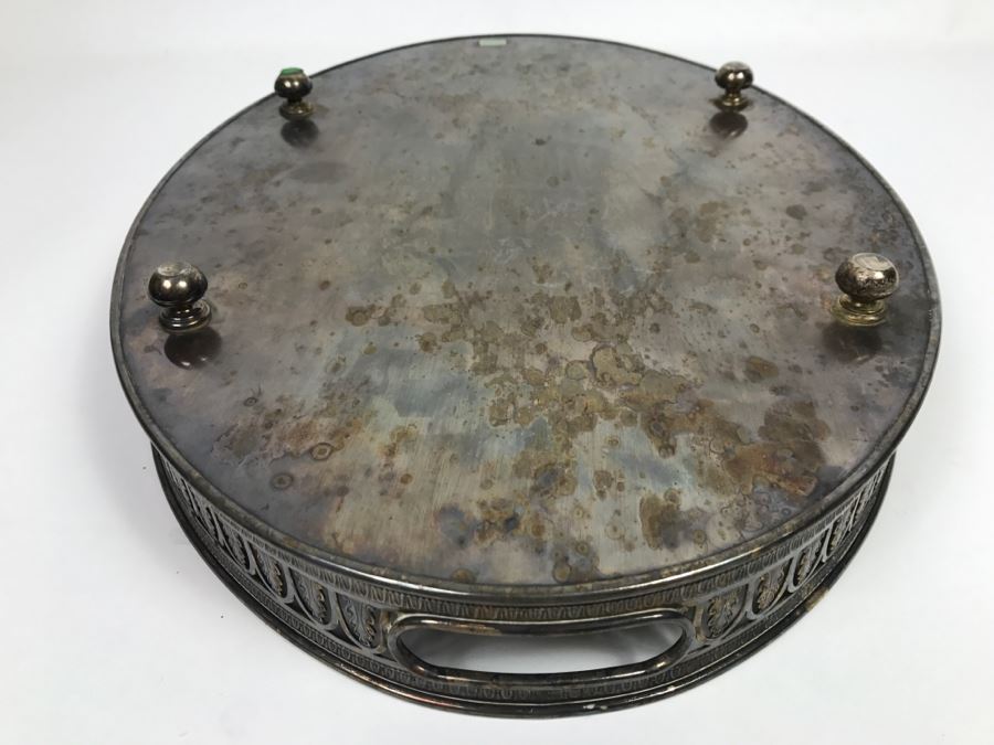 Vintage Cenacchi Italy Silverplate Footed Tray [Photo 10]