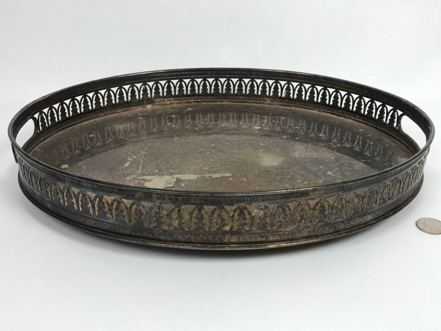 Vintage Cenacchi Italy Silverplate Footed Tray [Photo 2]
