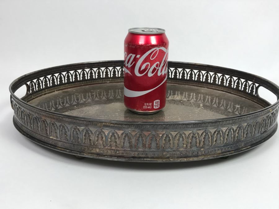 Vintage Cenacchi Italy Silverplate Footed Tray [Photo 13]