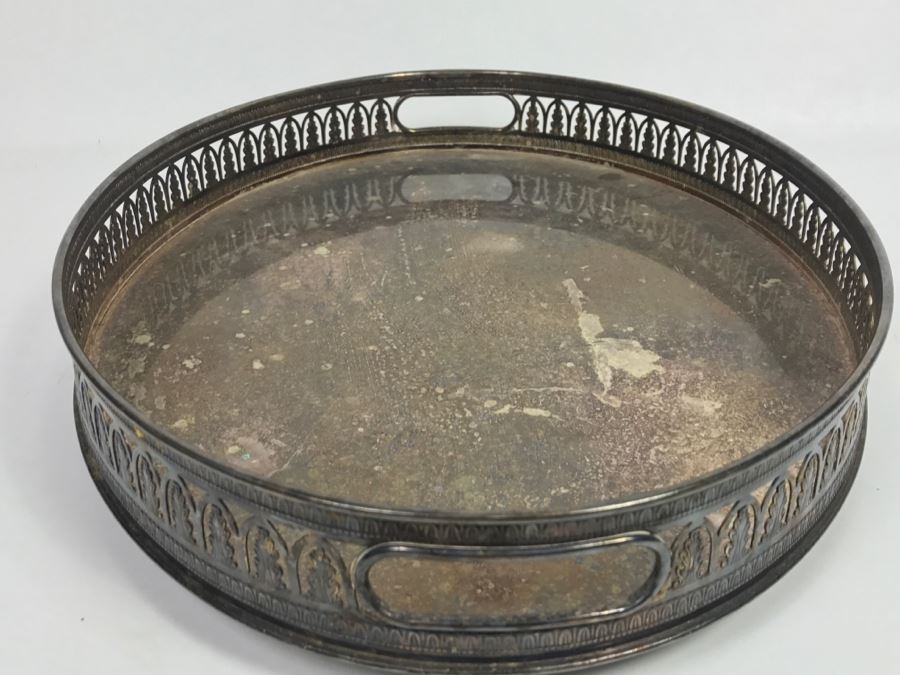 Vintage Cenacchi Italy Silverplate Footed Tray [Photo 9]
