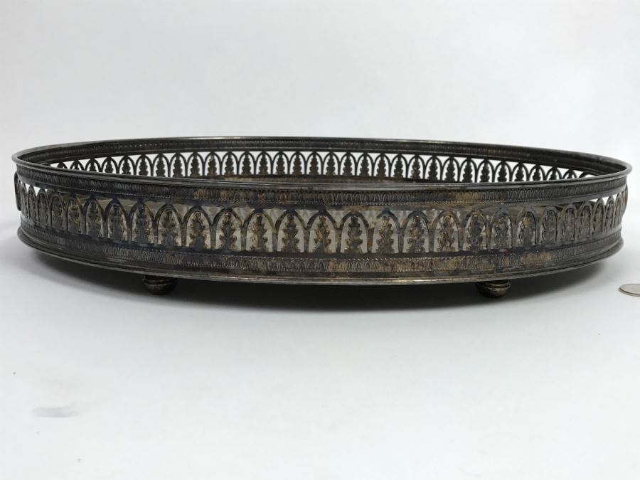 Vintage Cenacchi Italy Silverplate Footed Tray [Photo 3]
