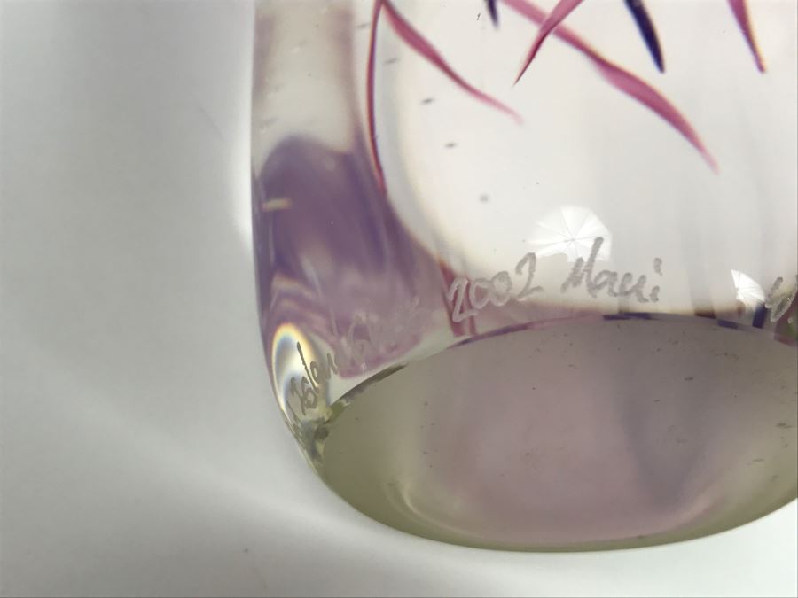 Vintage 2002 Hot Island Glass Maui Jellyfish Art Glass Sculpture W.C. Chris Lowry Estimate $400 [Photo 22]
