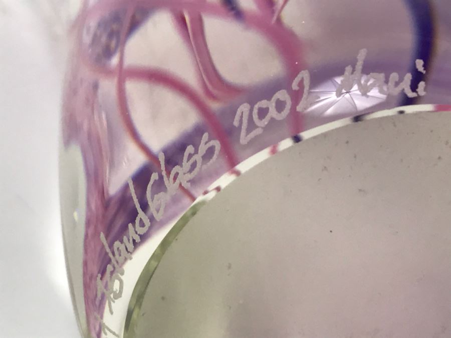 Vintage 2002 Hot Island Glass Maui Jellyfish Art Glass Sculpture W.C. Chris Lowry Estimate $400 [Photo 26]