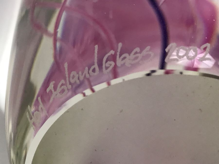 Vintage 2002 Hot Island Glass Maui Jellyfish Art Glass Sculpture W.C. Chris Lowry Estimate $400 [Photo 27]