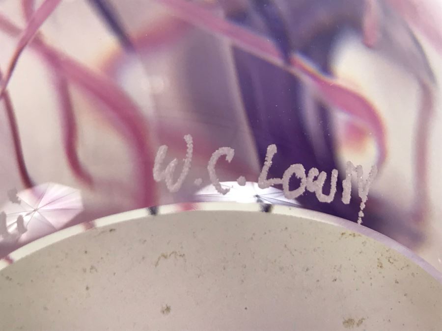 Vintage 2002 Hot Island Glass Maui Jellyfish Art Glass Sculpture W.C. Chris Lowry Estimate $400 [Photo 25]