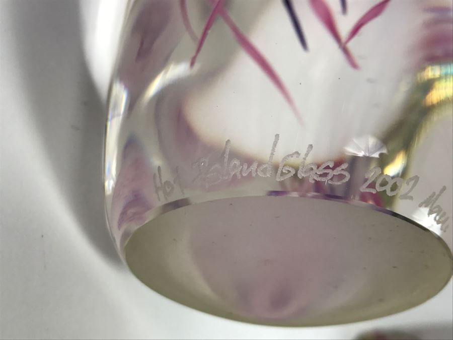 Vintage 2002 Hot Island Glass Maui Jellyfish Art Glass Sculpture W.C. Chris Lowry Estimate $400 [Photo 21]