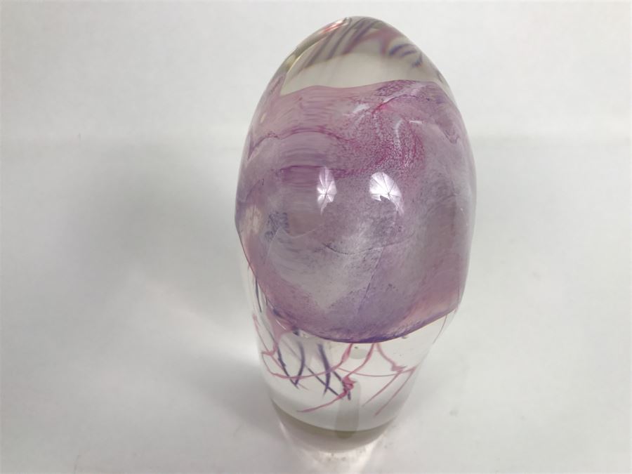 Vintage 2002 Hot Island Glass Maui Jellyfish Art Glass Sculpture W.C. Chris Lowry Estimate $400 [Photo 17]