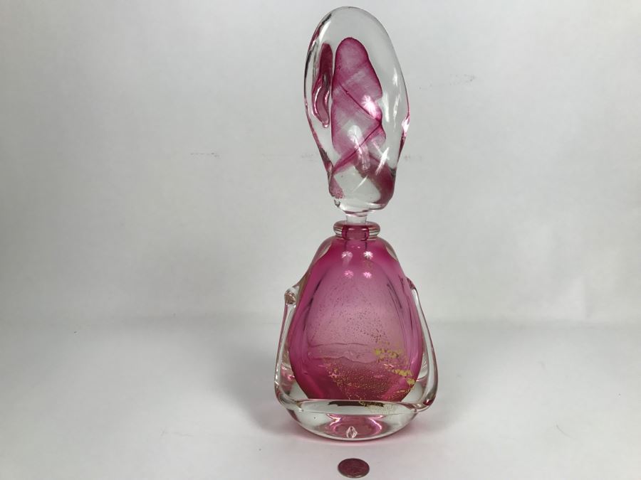 Signed Didier Saba Art Glass Perfume Bottle [Photo 13]