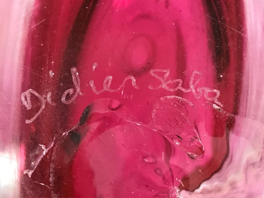 Signed Didier Saba Art Glass Perfume Bottle [Photo 2]