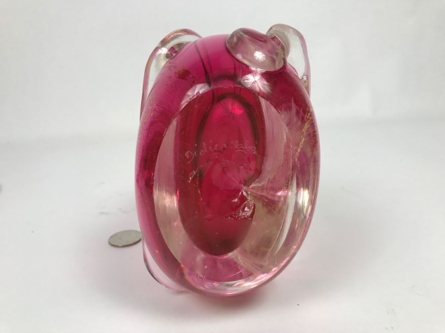 Signed Didier Saba Art Glass Perfume Bottle [Photo 17]