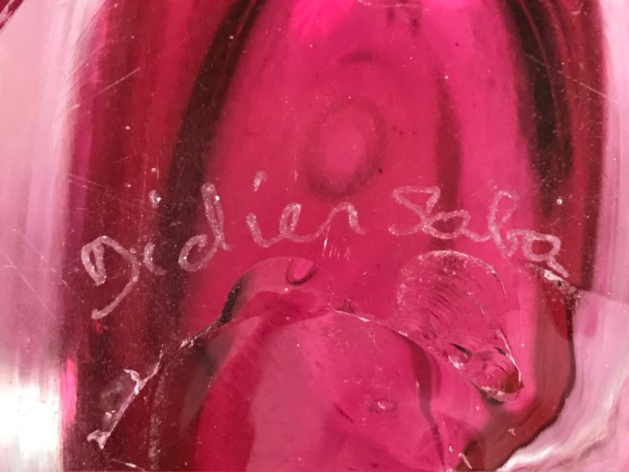 Signed Didier Saba Art Glass Perfume Bottle [Photo 19]