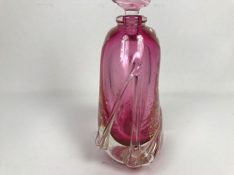 Signed Didier Saba Art Glass Perfume Bottle [Photo 11]