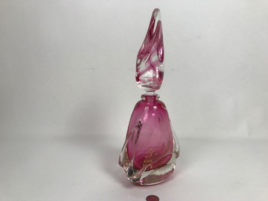 Signed Didier Saba Art Glass Perfume Bottle [Photo 8]