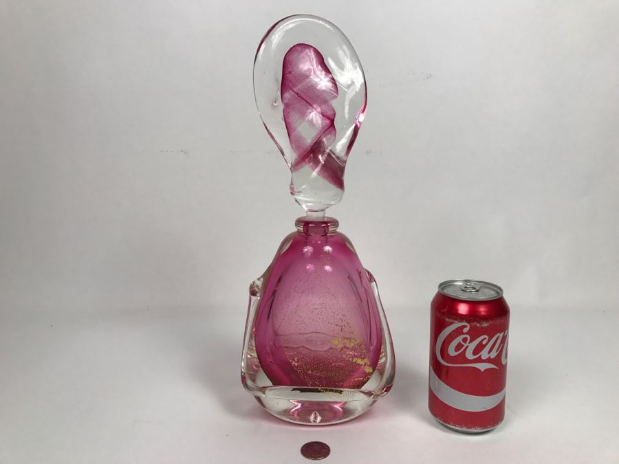 Signed Didier Saba Art Glass Perfume Bottle [Photo 16]