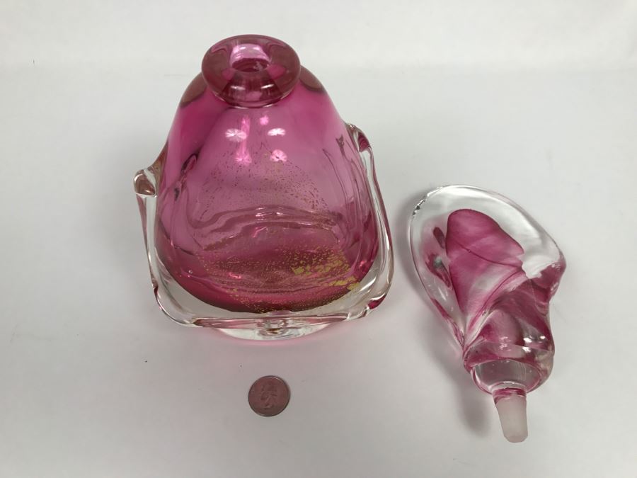 Signed Didier Saba Art Glass Perfume Bottle [Photo 15]