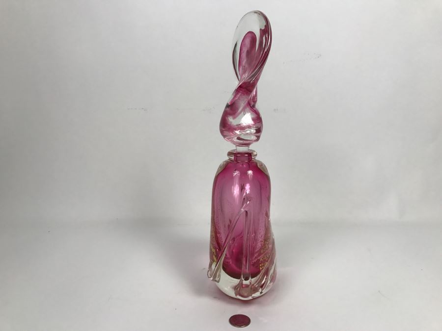 Signed Didier Saba Art Glass Perfume Bottle [Photo 10]