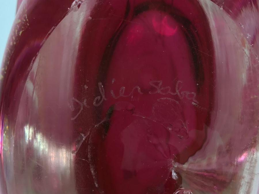 Signed Didier Saba Art Glass Perfume Bottle [Photo 18]