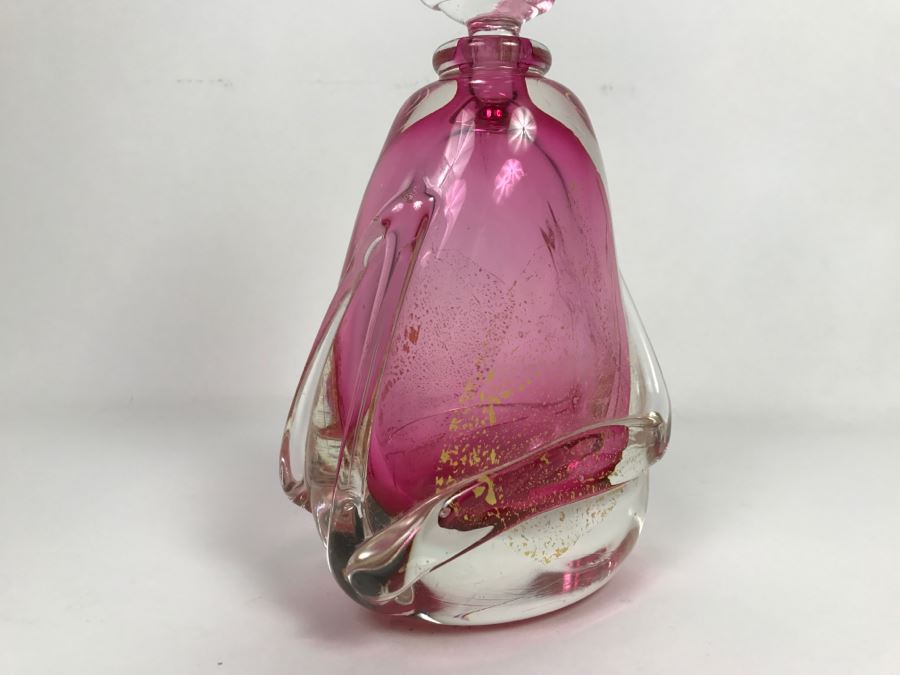 Signed Didier Saba Art Glass Perfume Bottle [Photo 7]