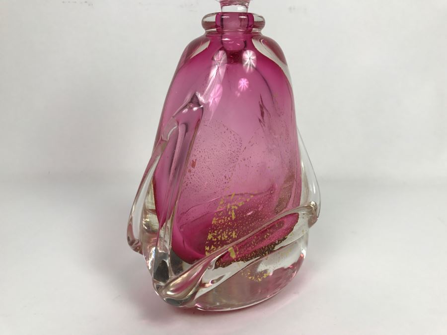 Signed Didier Saba Art Glass Perfume Bottle [Photo 6]
