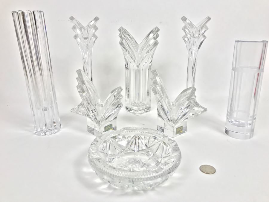 Crystal Vase And Bowl Lot Featuring MIKASA Germany And Kate Spade New York Crystal