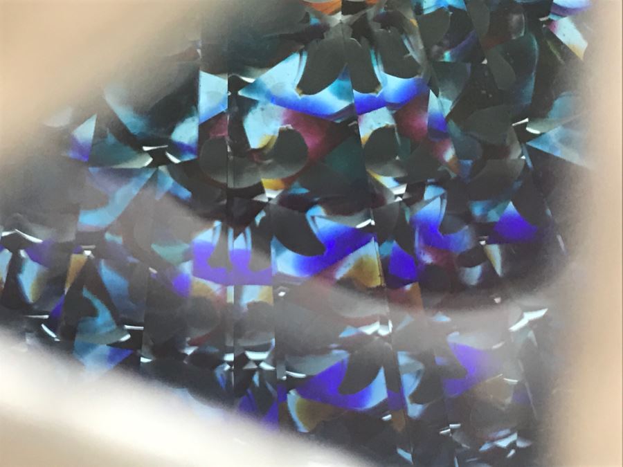 Signed Custom Kaleidoscope With Wooden Stand, Glass Marble And Crystals Signature Illegible [Photo 21]