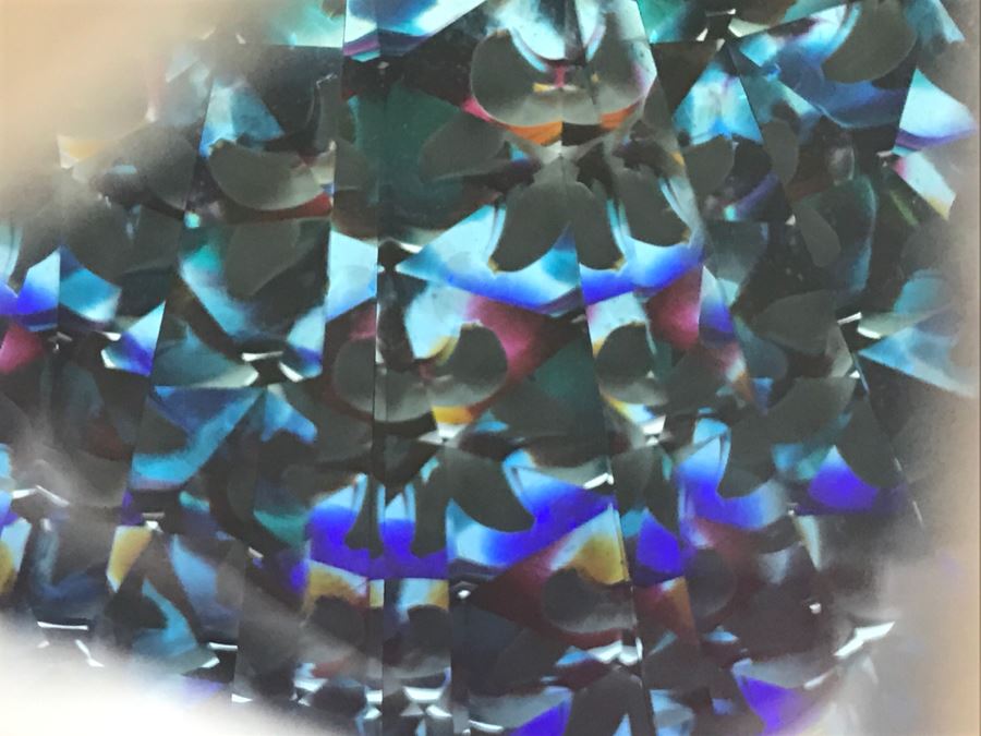 Signed Custom Kaleidoscope With Wooden Stand, Glass Marble And Crystals Signature Illegible [Photo 6]