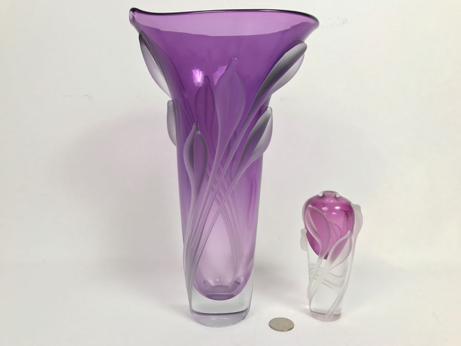 Stunning Vintage 2002 Signed William Glasner Art Glass Vase With ...