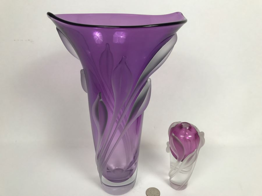 Stunning Vintage 2002 Signed William Glasner Art Glass Vase With ...