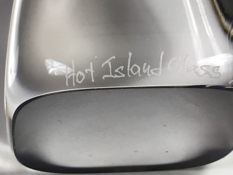 Vintage 2003 Hot Island Glass Maui Art Glass Vase W.C. Chris Lowry [Photo 12]