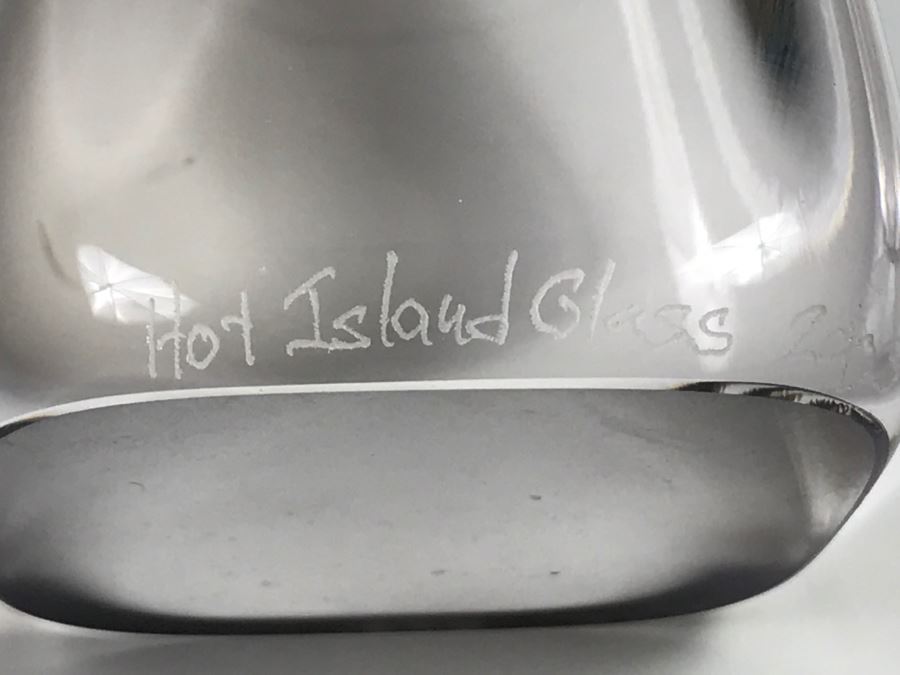 Vintage 2003 Hot Island Glass Maui Art Glass Vase W.C. Chris Lowry [Photo 3]