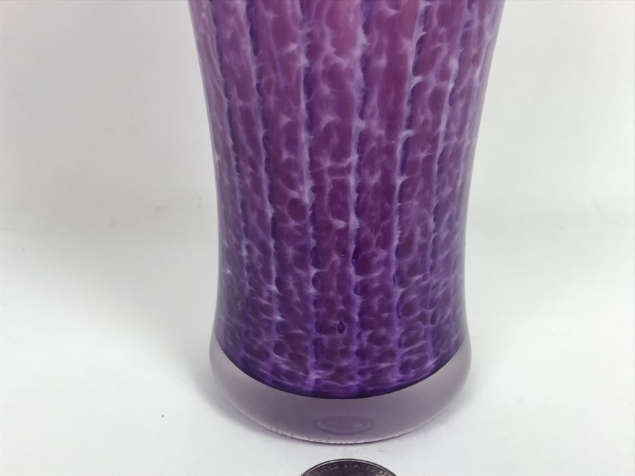 Vintage 2001 Signed Hot Island Glass Maui Art Glass Vase By Christopher Richards [Photo 9]