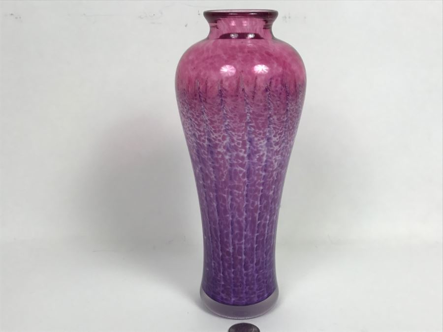 Vintage 2001 Signed Hot Island Glass Maui Art Glass Vase By Christopher Richards [Photo 10]