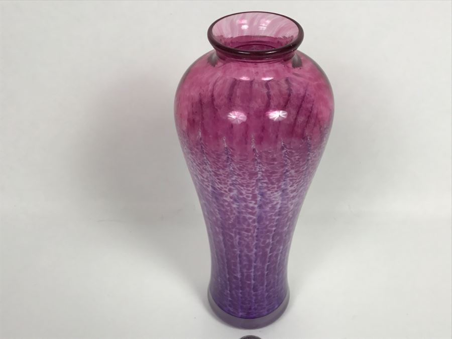 Vintage 2001 Signed Hot Island Glass Maui Art Glass Vase By Christopher Richards [Photo 6]