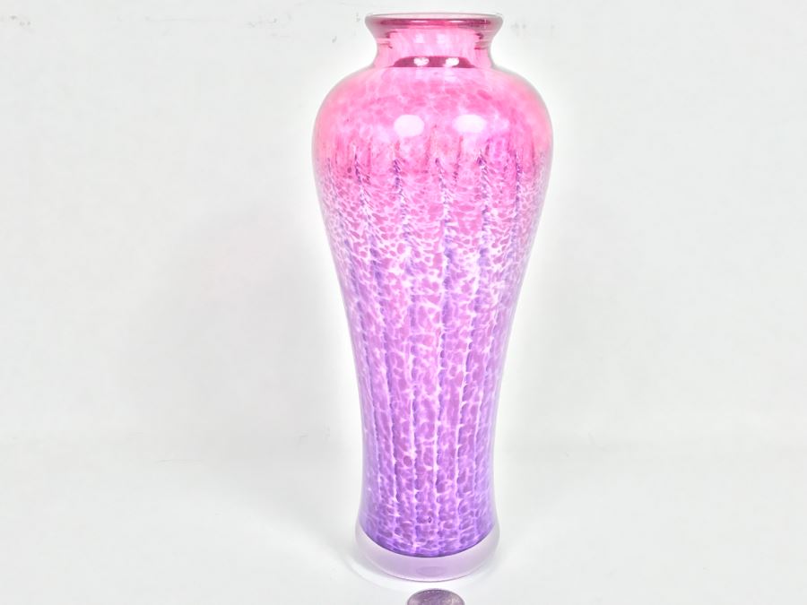 Vintage 2001 Signed Hot Island Glass Maui Art Glass Vase By Christopher Richards [Photo 1]