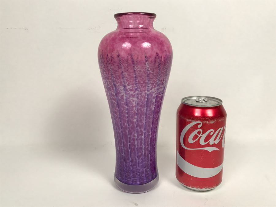 Vintage 2001 Signed Hot Island Glass Maui Art Glass Vase By Christopher Richards [Photo 2]