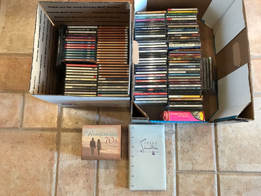 JUST ADDED - Large Music CD Collection Lot Including Frank Sinatra Box Set