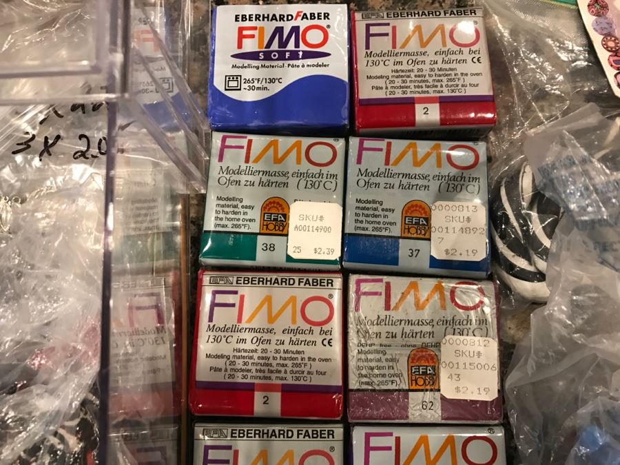 JUST ADDED - Craft Lot With Millefiori Polymer Clay For Making Jewelry And Various Modelling Clay [Photo 10]