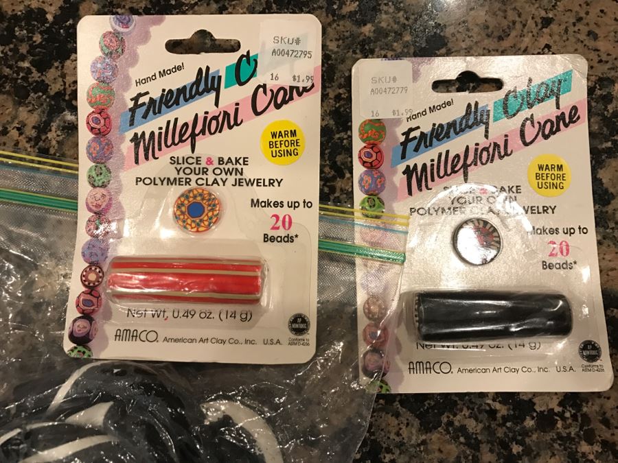 JUST ADDED - Craft Lot With Millefiori Polymer Clay For Making Jewelry And Various Modelling Clay [Photo 2]