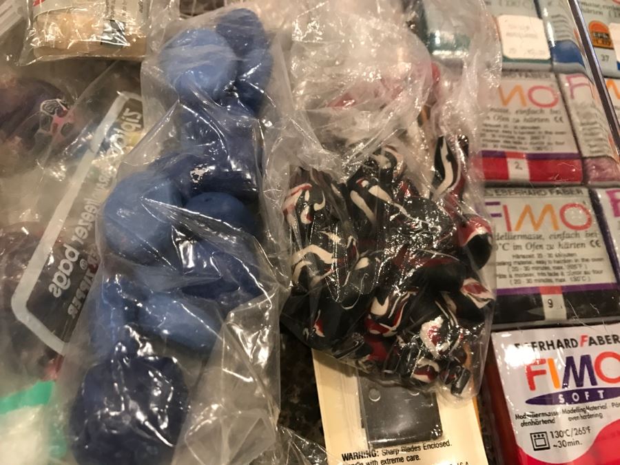 JUST ADDED - Craft Lot With Millefiori Polymer Clay For Making Jewelry And Various Modelling Clay [Photo 12]