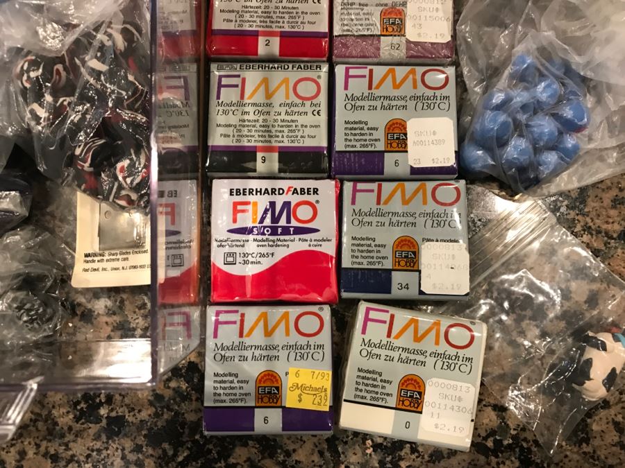 JUST ADDED - Craft Lot With Millefiori Polymer Clay For Making Jewelry And Various Modelling Clay [Photo 11]