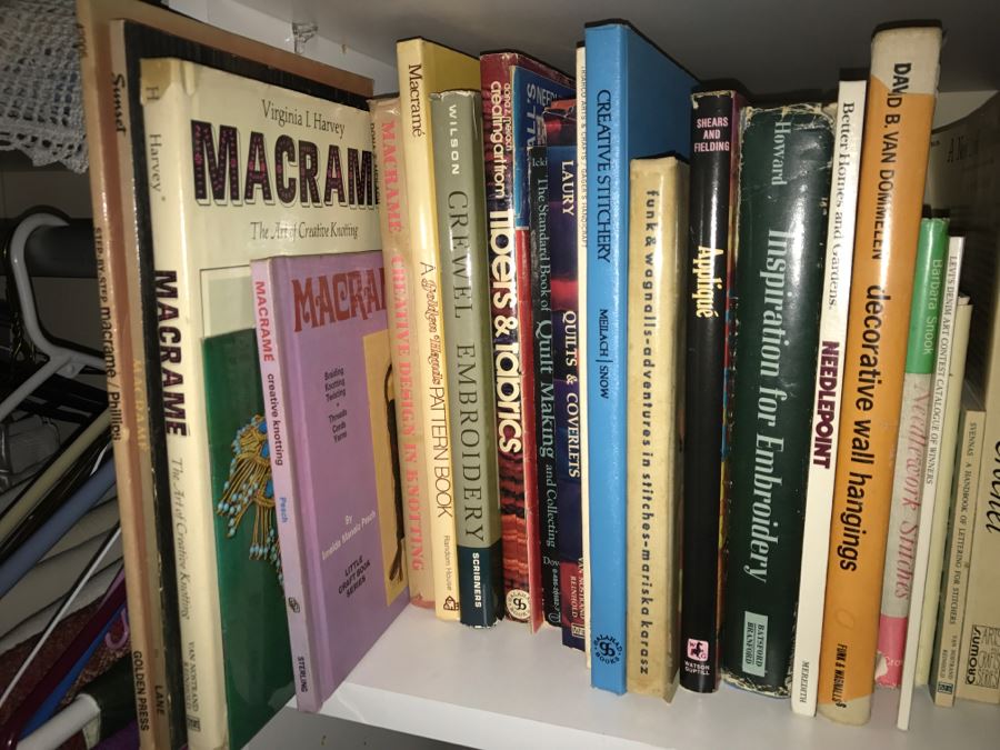 JUST ADDED - Various Crafting Books: Macrame, Embroidery, Applique, Needlepoint, Japanese Paper Crafting - See Photos [Photo 2]