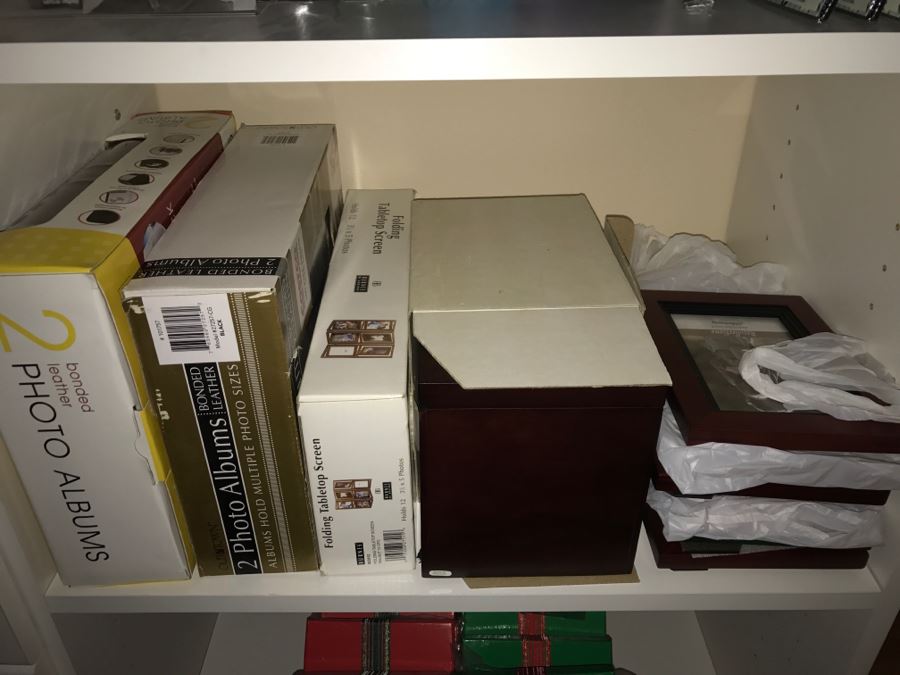 JUST ADDED - Large Lot Of Picture Frames, Photo Albums, Gift Boxes - See Photos [Photo 8]