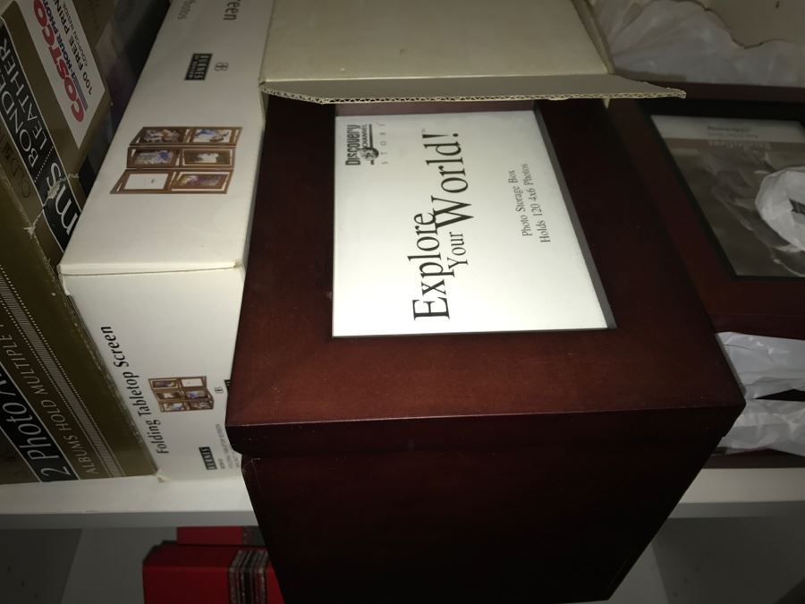 JUST ADDED - Large Lot Of Picture Frames, Photo Albums, Gift Boxes - See Photos [Photo 12]