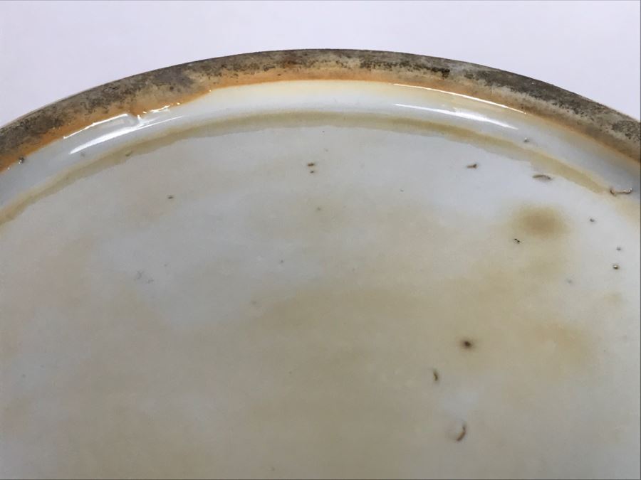 Stunning Asian Antique Tall Blue Porcelain Ginger Jar Vase With Asian Figures Surrounding Vase [Photo 39]