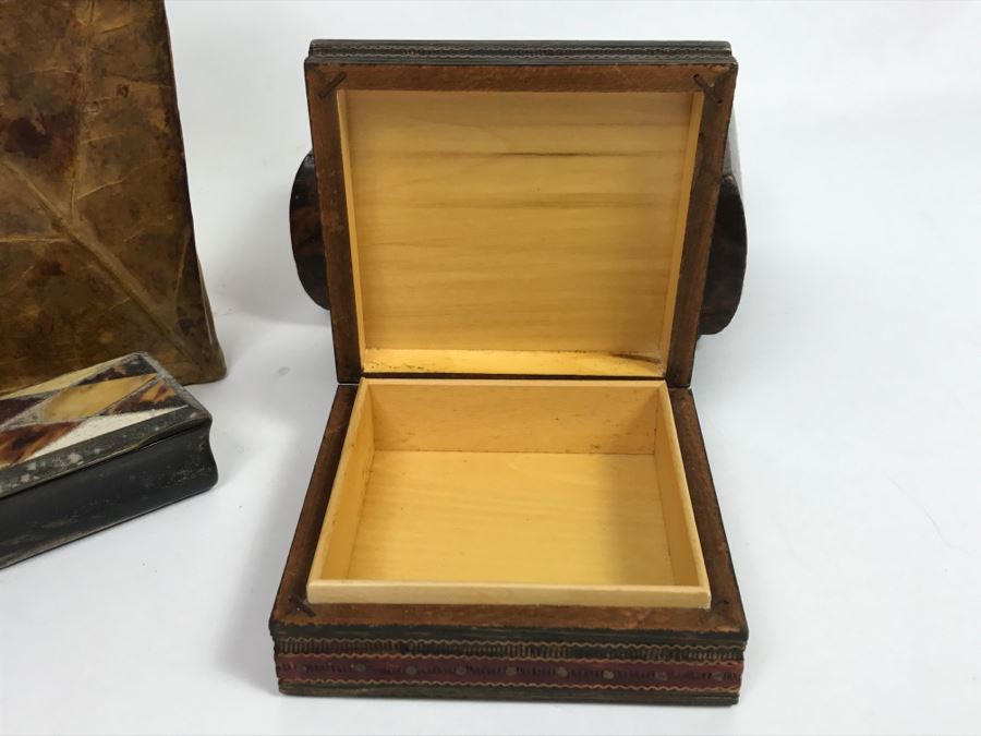 Collection Of Various Vintage Boxes Including Inlaid Boxes - See Photos For Condition [Photo 11]