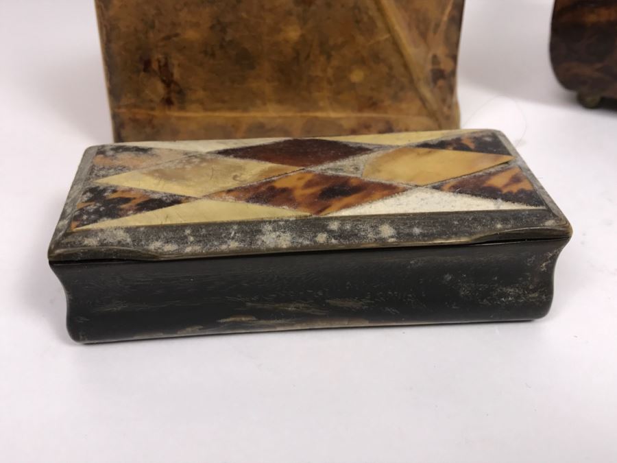 Collection Of Various Vintage Boxes Including Inlaid Boxes - See Photos For Condition [Photo 13]